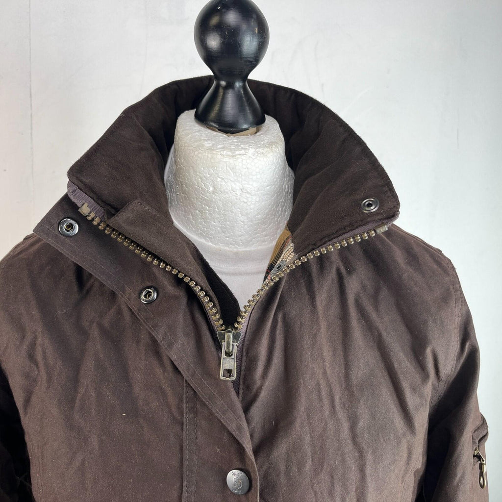 Vintage Hunter Outdoor Wax Jacket Womens 14 Brown Country Coat Made in England