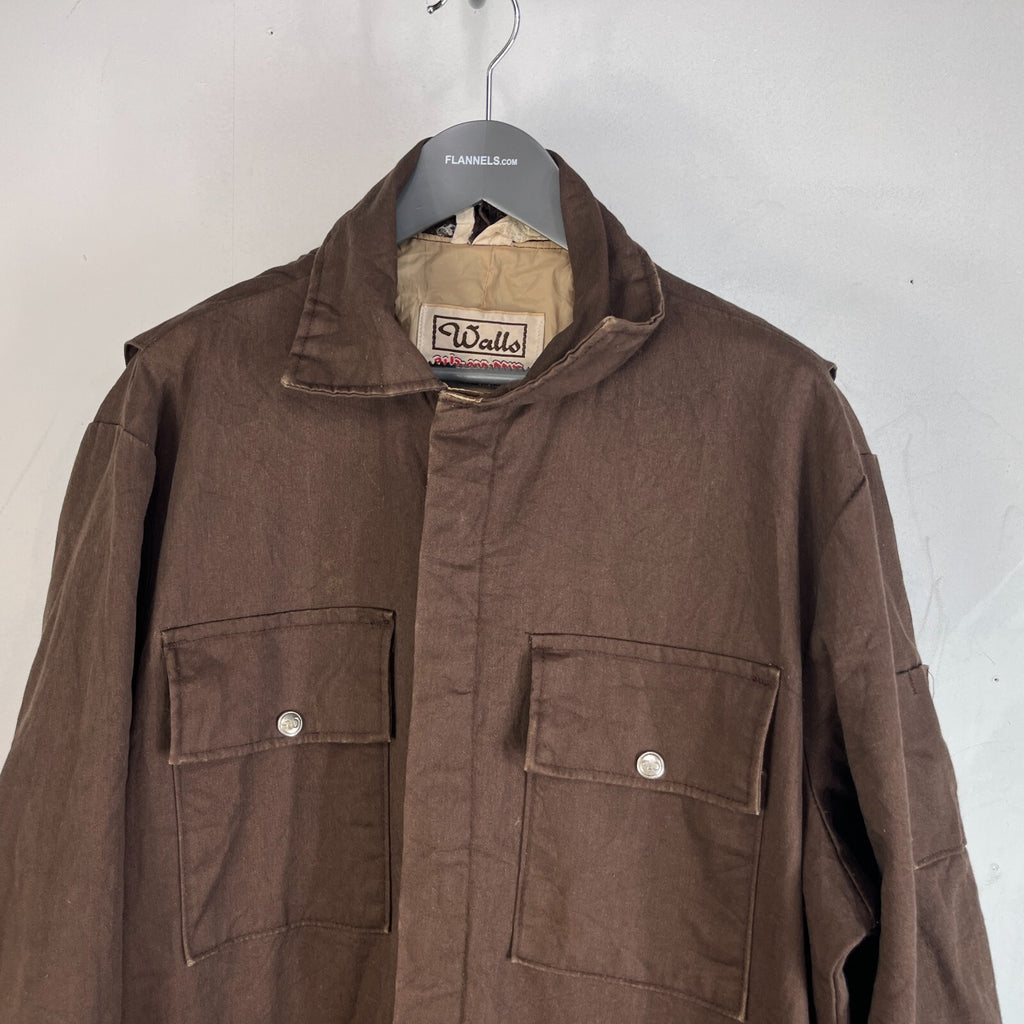 Vintage Walls Blizzard Pruf Brown Lined Overalls Men's Large-Regular Made in USA