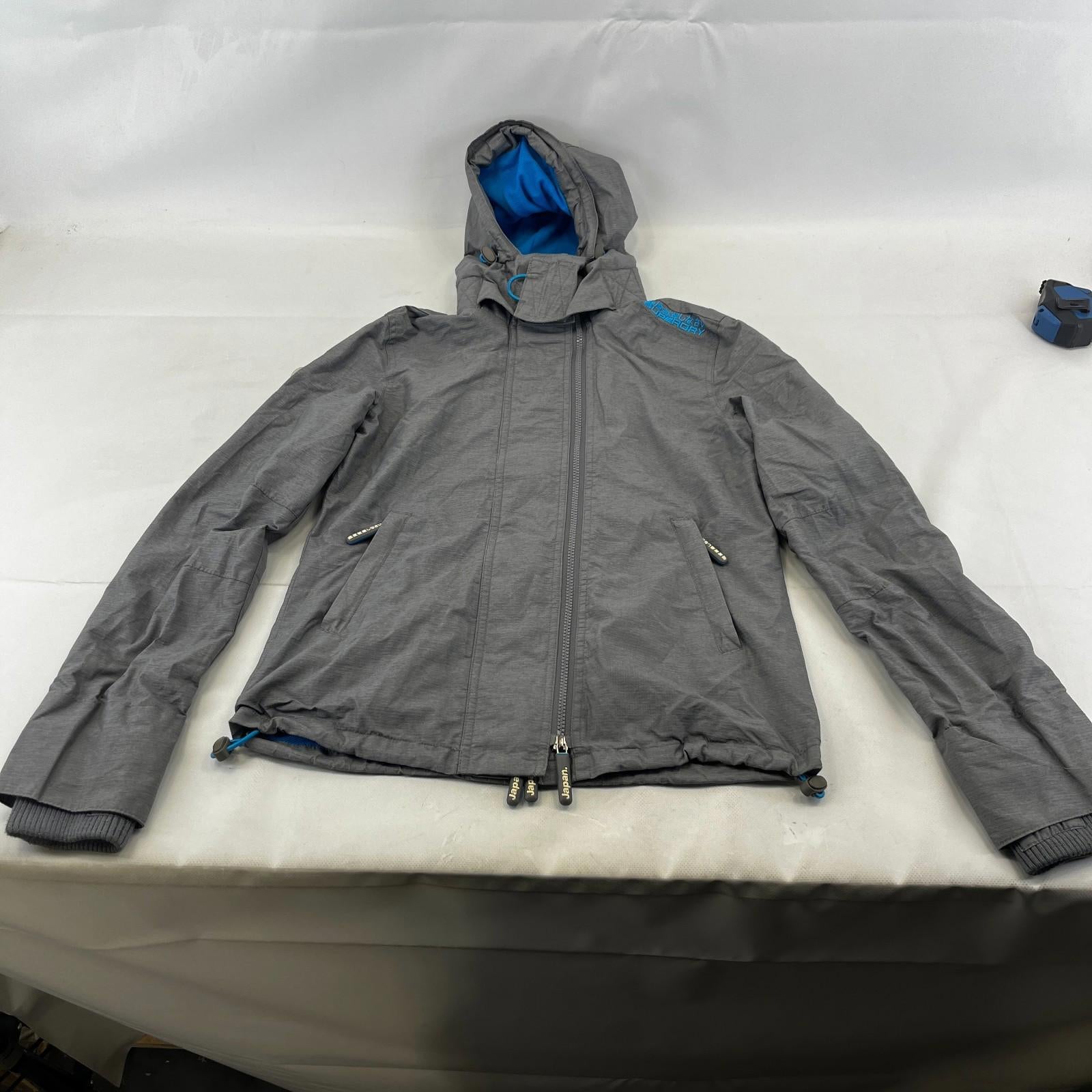 SuperDry Original Windcheater Jacket in Grey/Blue size Small Hooded