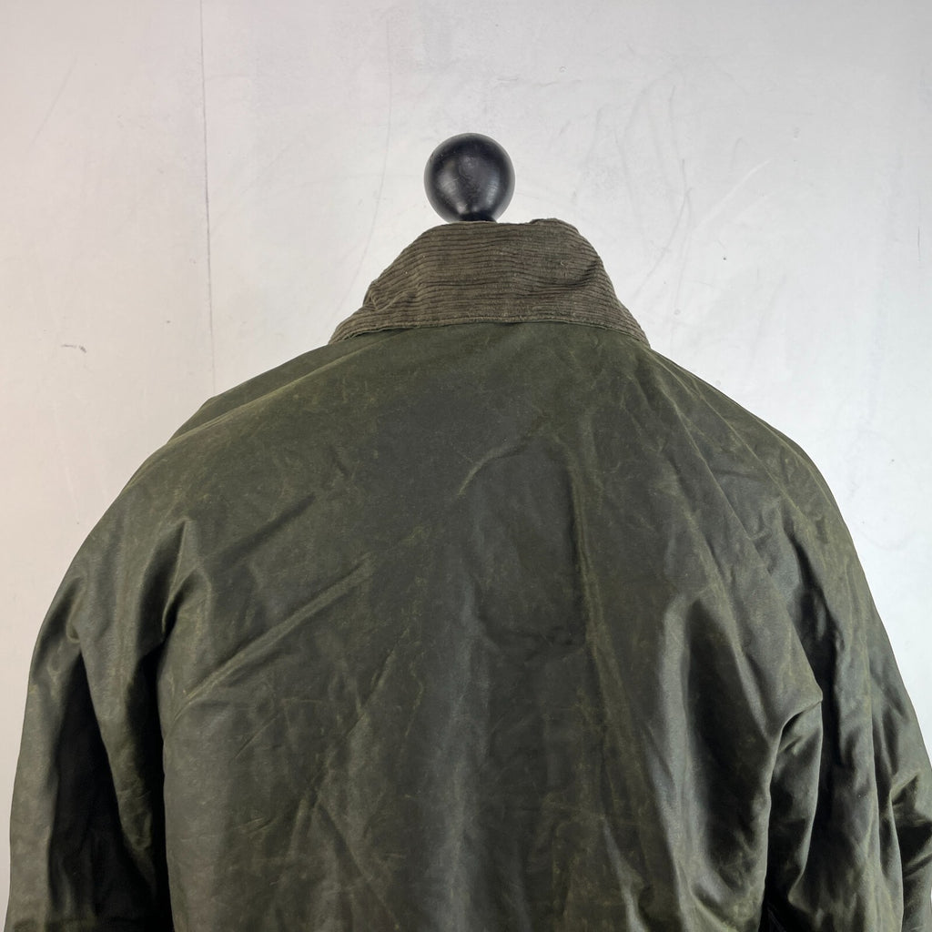 Shades Country & Casual Wax Jacket Mens size M Green Waxed Coat Made in the UK