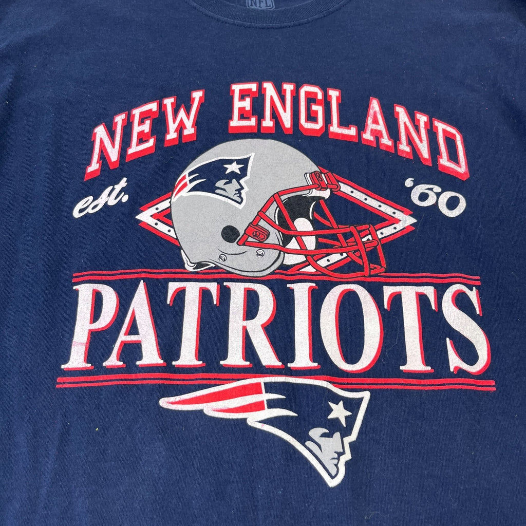 New England Patriots NFL Graphic T-Shirt Mens size Large Navy Football Fan Tee