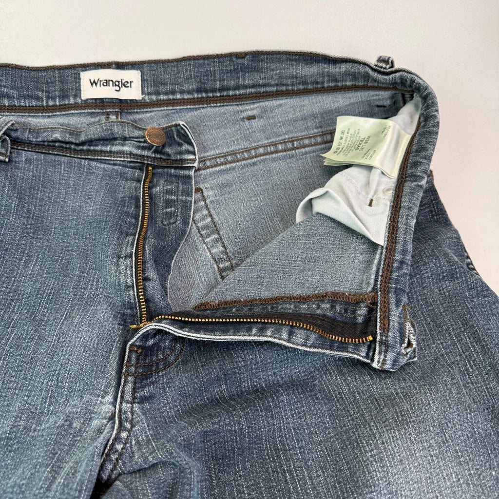 Wrangler Texas Cowboy Jeans Mens W38" L30" Medium Grey Straight Leg