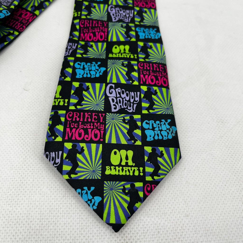 M&S St Michael Austin Powers Tie One Size 100% Polyester Multicoloured