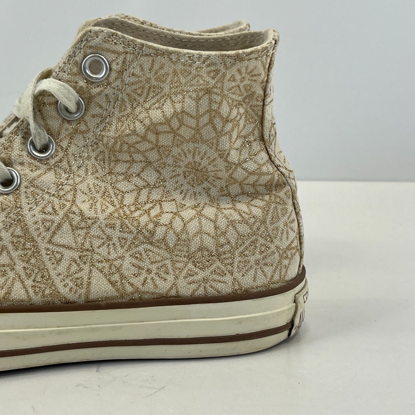 Converse Chuck Taylor All Star High Top Gold Embroidered Women's size UK 7 EU 40