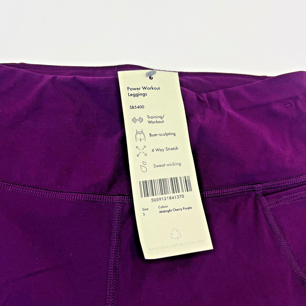 Sweaty Betty Power Workout Leggings in Midnight Cherry Purple Full Length size S
