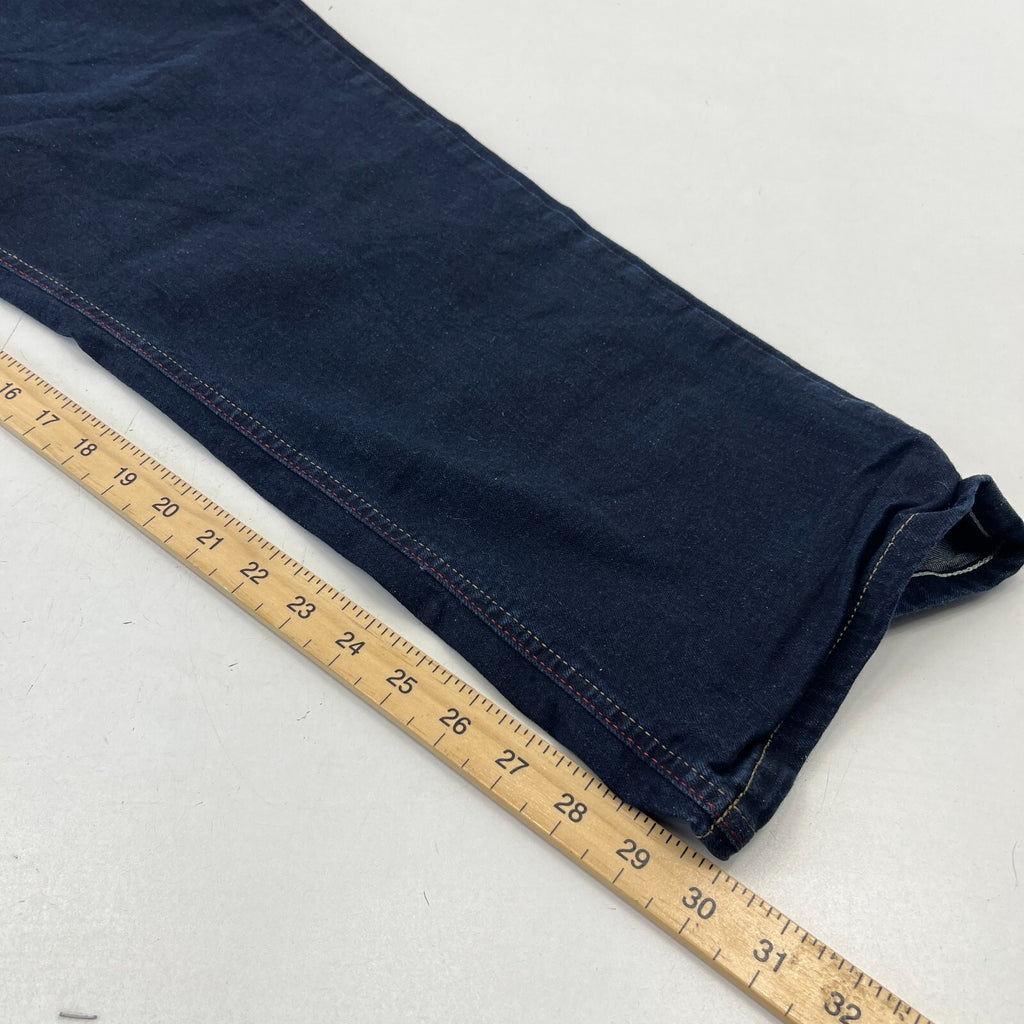 Joe Browns Dark Blue Denim Stretch Jeans Blue Cotton W48" L30"