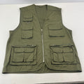 Khaki Green Men's Fishing Vest Gilet Hunting Shooting Multi Pocket size XL
