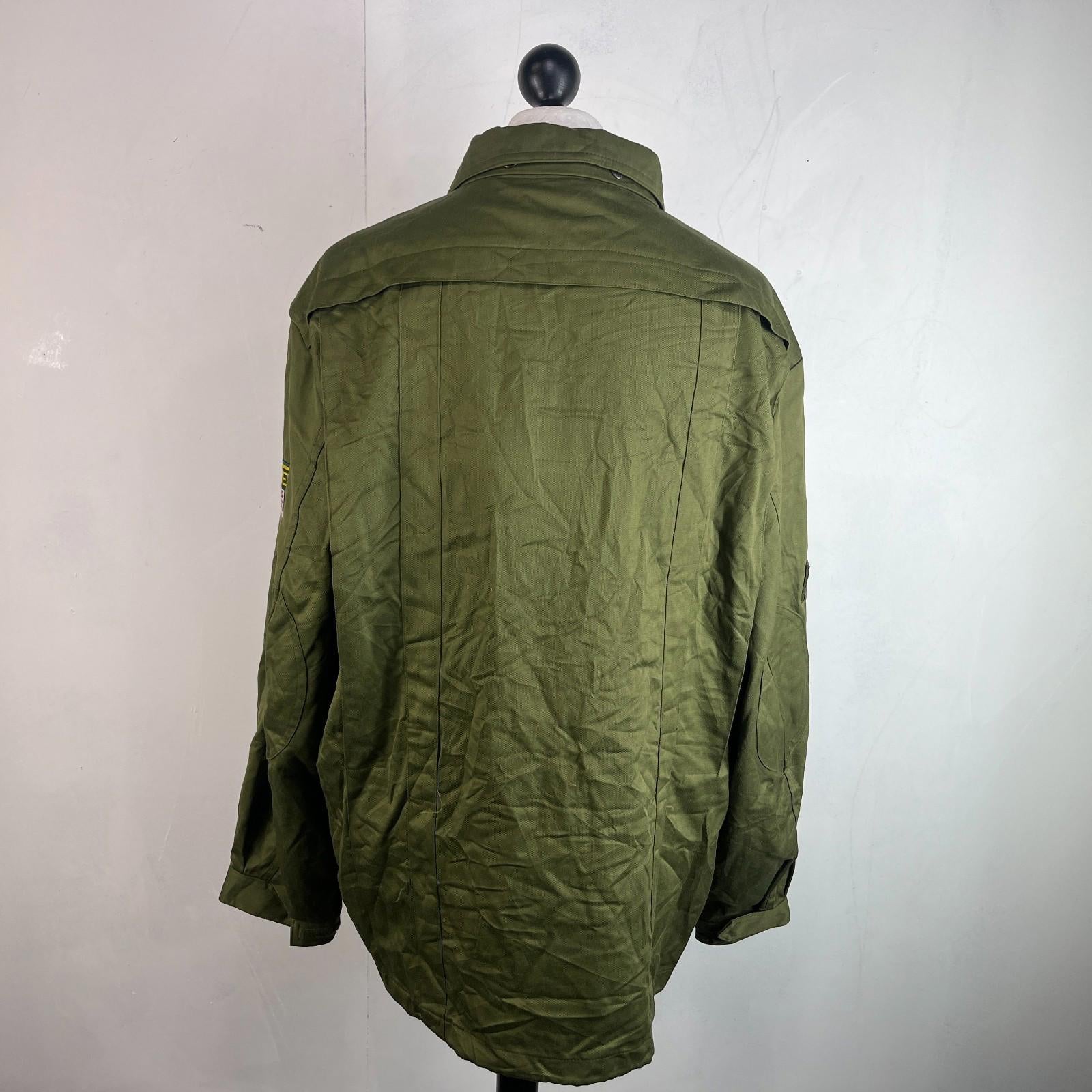 Vtg Norskin 80's German Polizei Denim Work Jacket Chore Coat OG Green Size EU 56