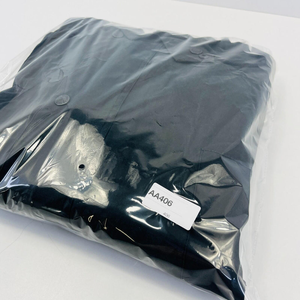 Mc Orvis Wax Jacket Mens size Large Black Waxed Coat Made in the UK