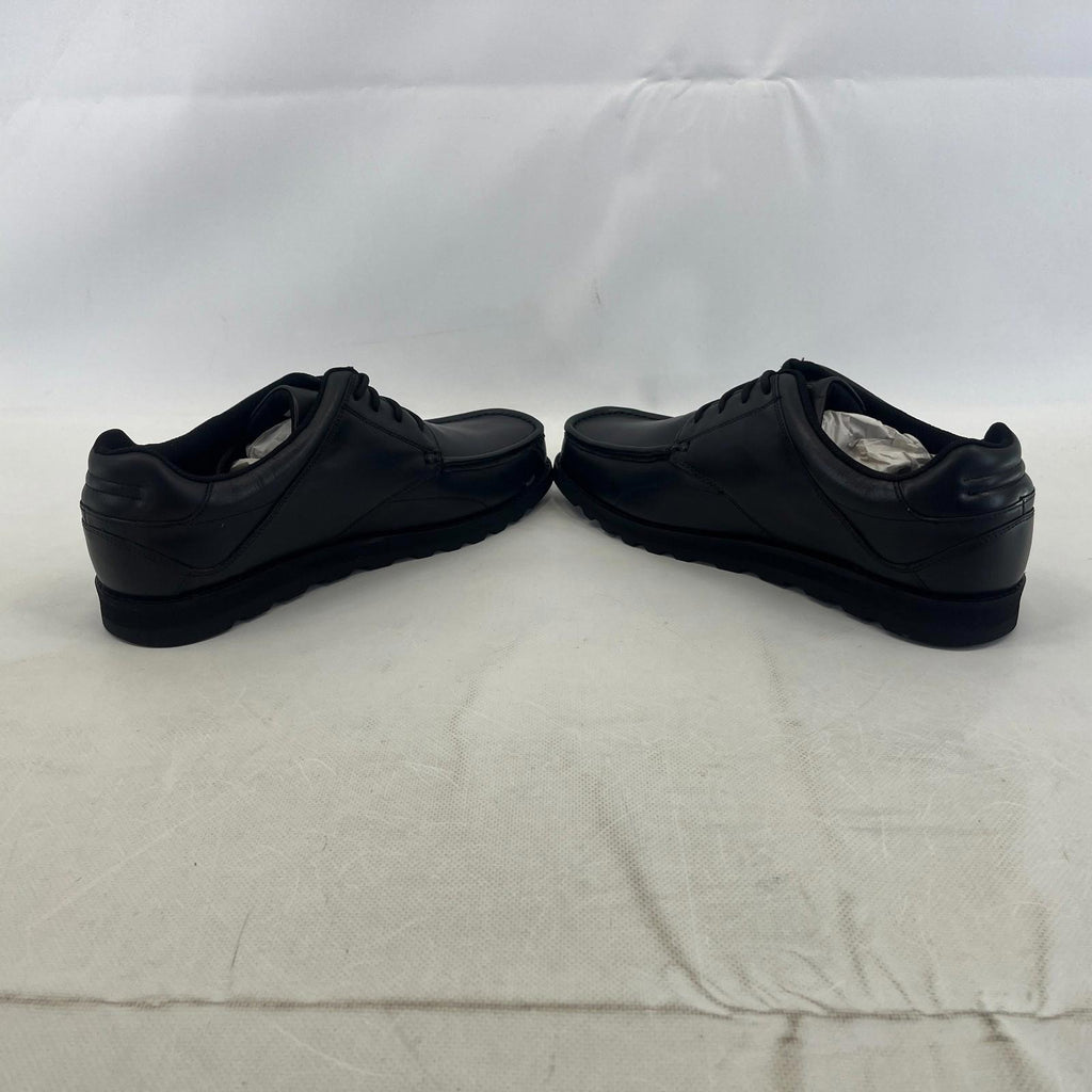 Pretty Green Harrow Lace Up Shoes Moccasin Loafers Men's Black Leather size 10