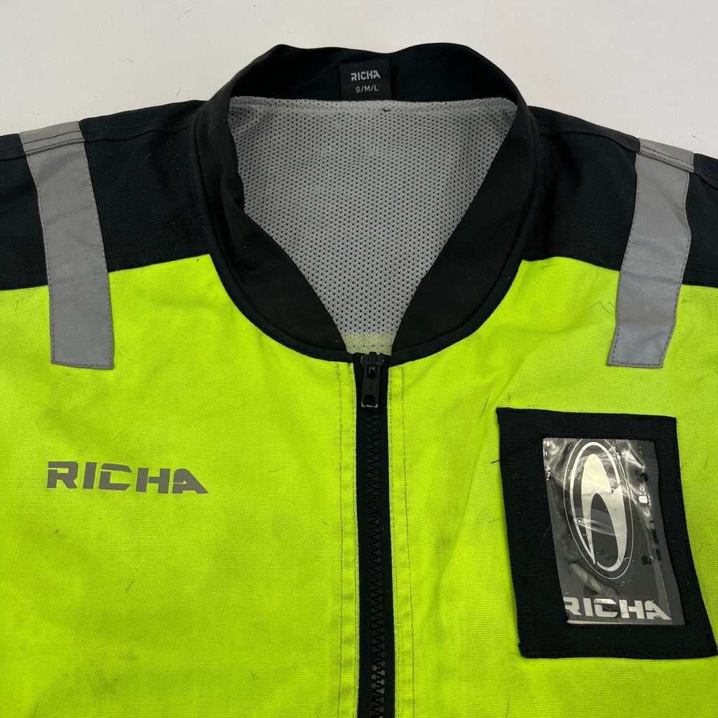 Richa Sleeveless Safety Motorcycle Jacket Motorbike Vest Hi-Vis Yellow size S-L