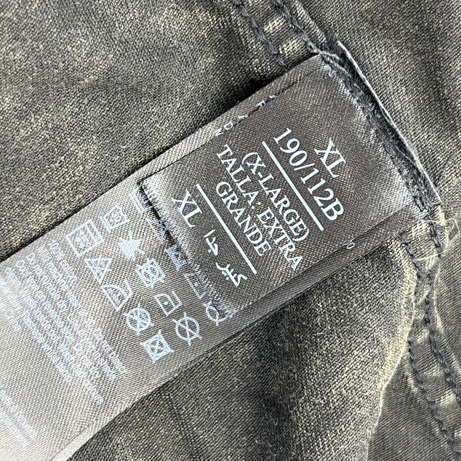 AllSaints Denim Jacket Men's size XL Relaxed Fit Distressed Tiger Camo