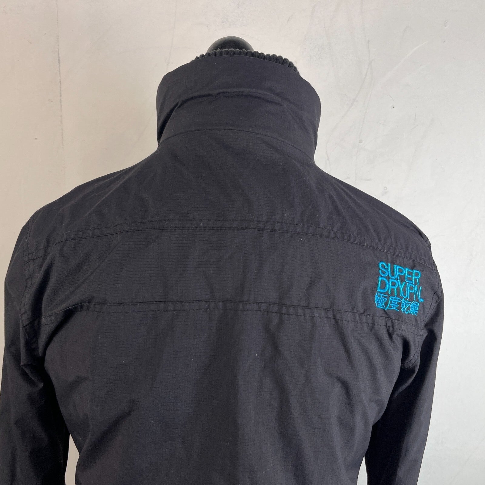 SuperDry Women's Windcheater Jacket in Black & Blue size XL