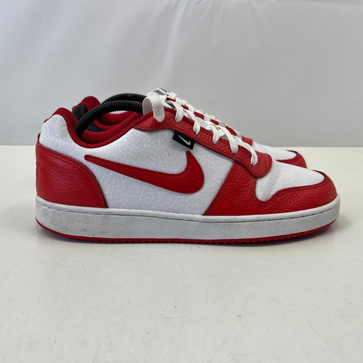 Nike Ebernon Low Prem Trainers Basketball Shoes Sneakers White Black Red UK 7.5