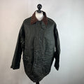 Mc Orvis Wax Jacket Mens size XL Green Waxed Coat Made in the UK