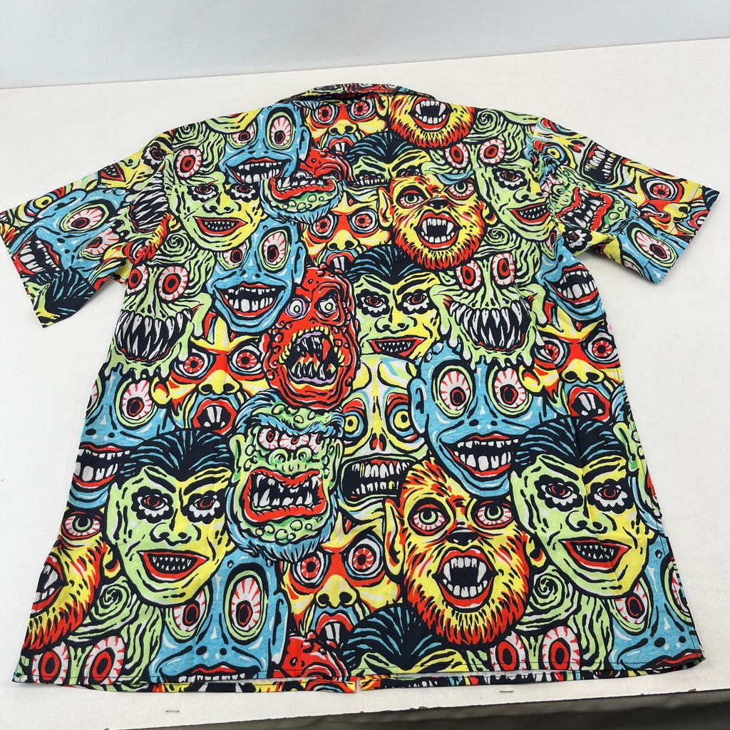 Gloomy Bear AOP Short Sleeve Shirt Horror Monsters Print size XL - Sh*te Shirt