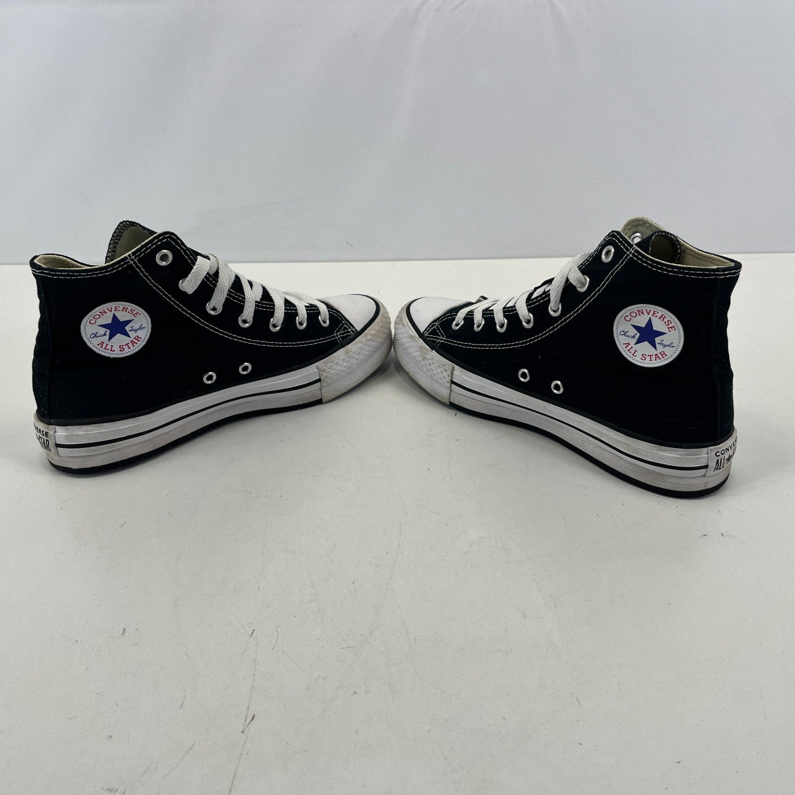Converse Hi-Tops size UK 4.5 EU 37.5 Black Canvas & White All Stars