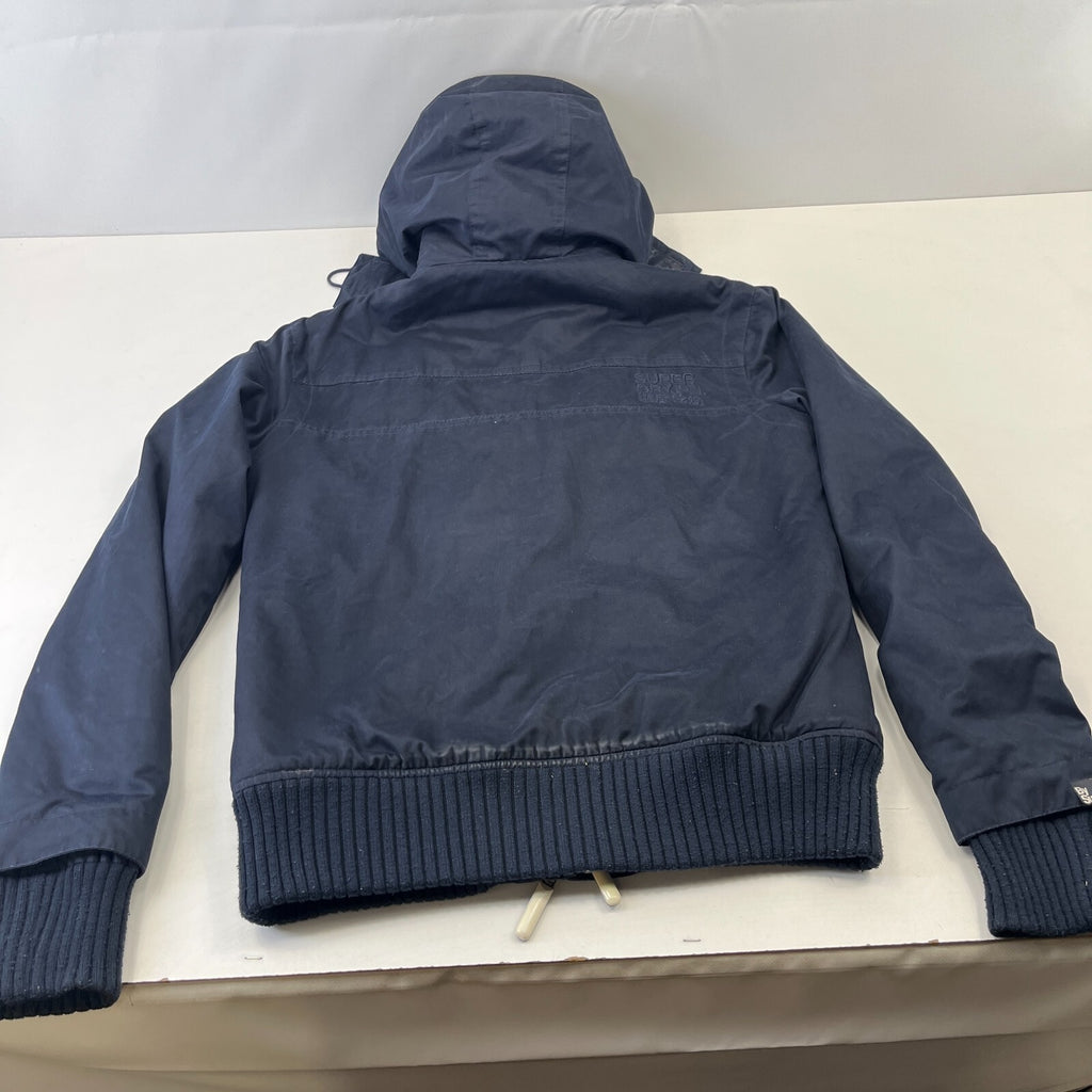Superdry The Windbomber Sherpa Fleece Lined Jacket Casual Black Windproof size L