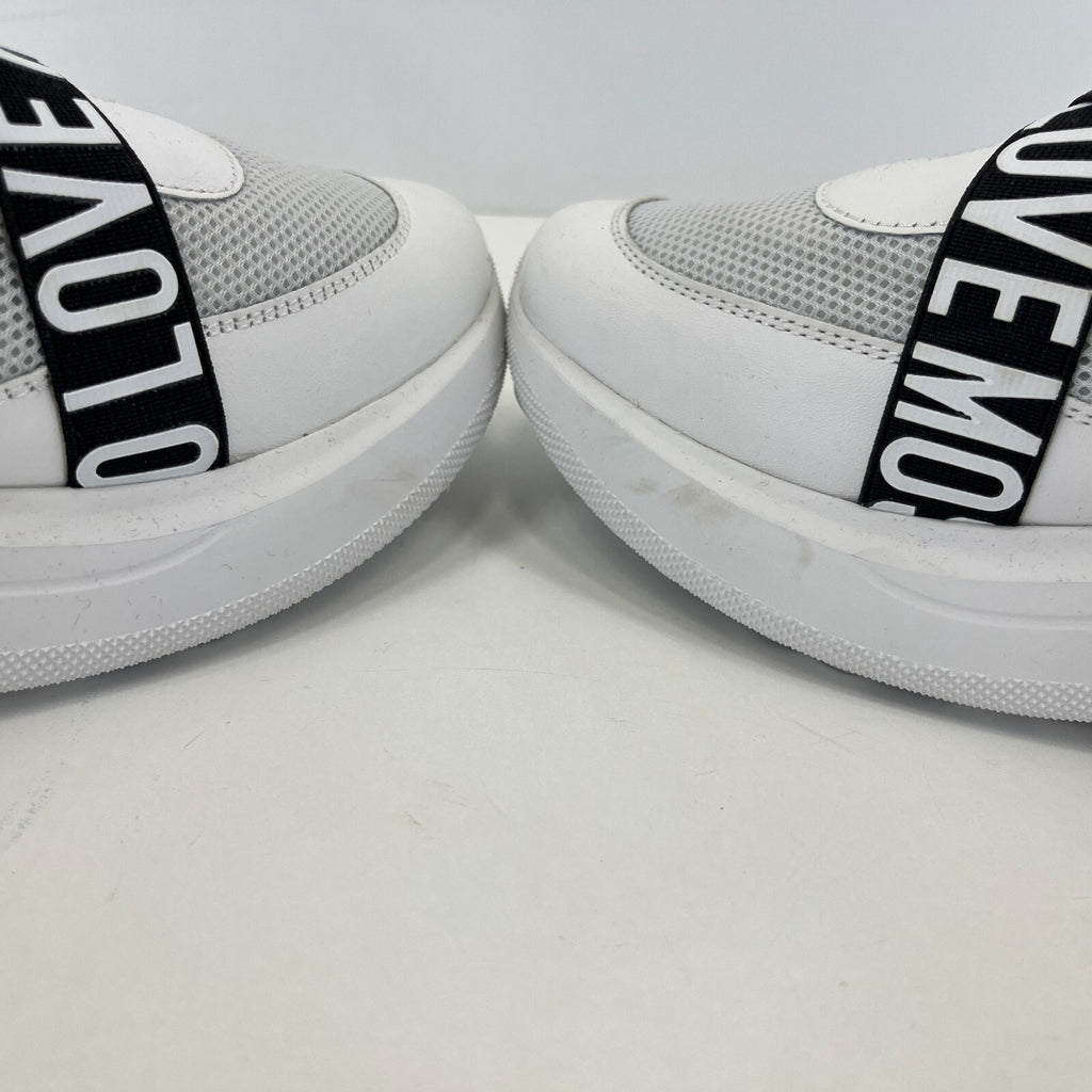 Love Moschino Heart Trainers size UK 5 EU 3 Women Low Top Slip On White Sneakers