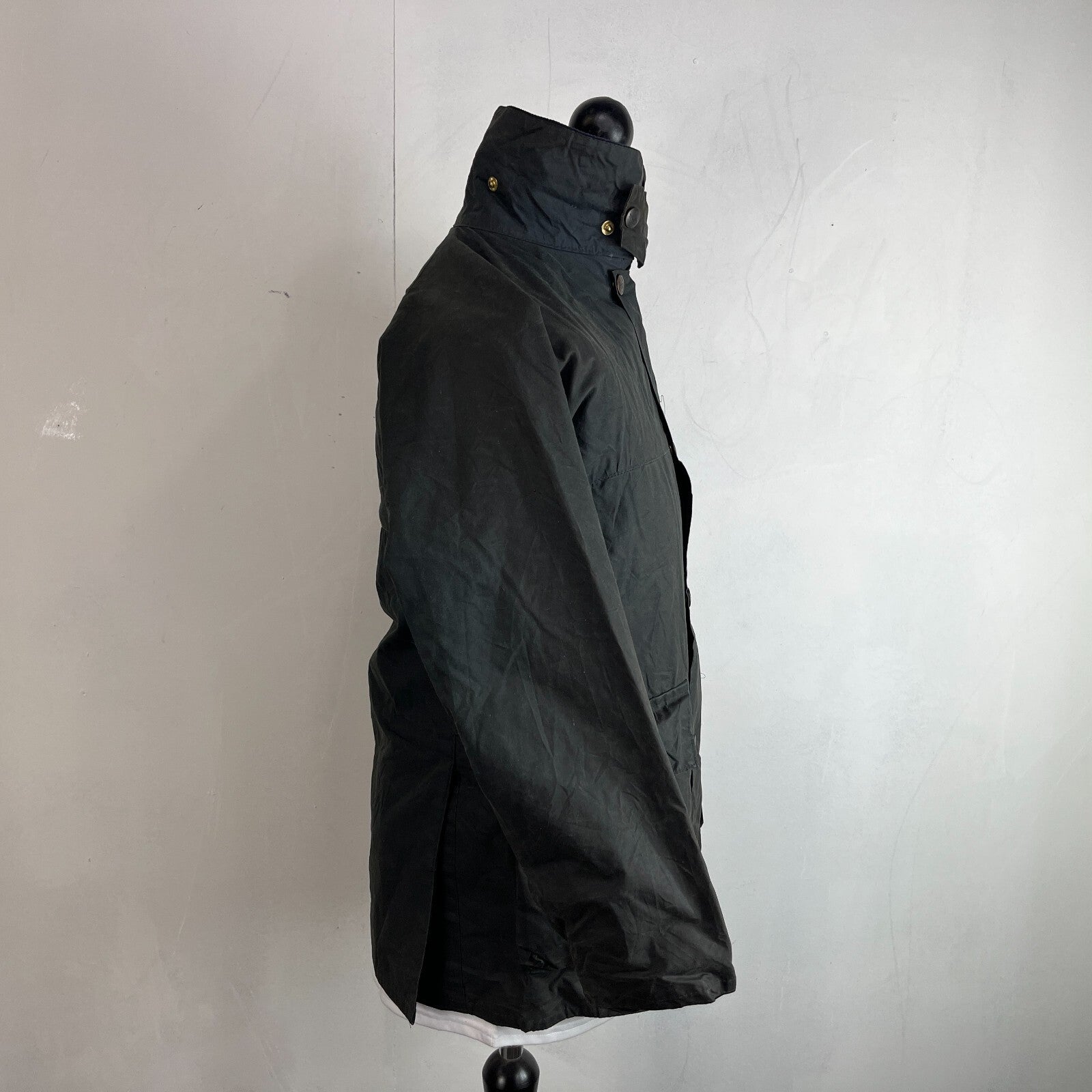 John Partridge Women's Wax Jacket in Black Waxed Cotton size 34 (XS)