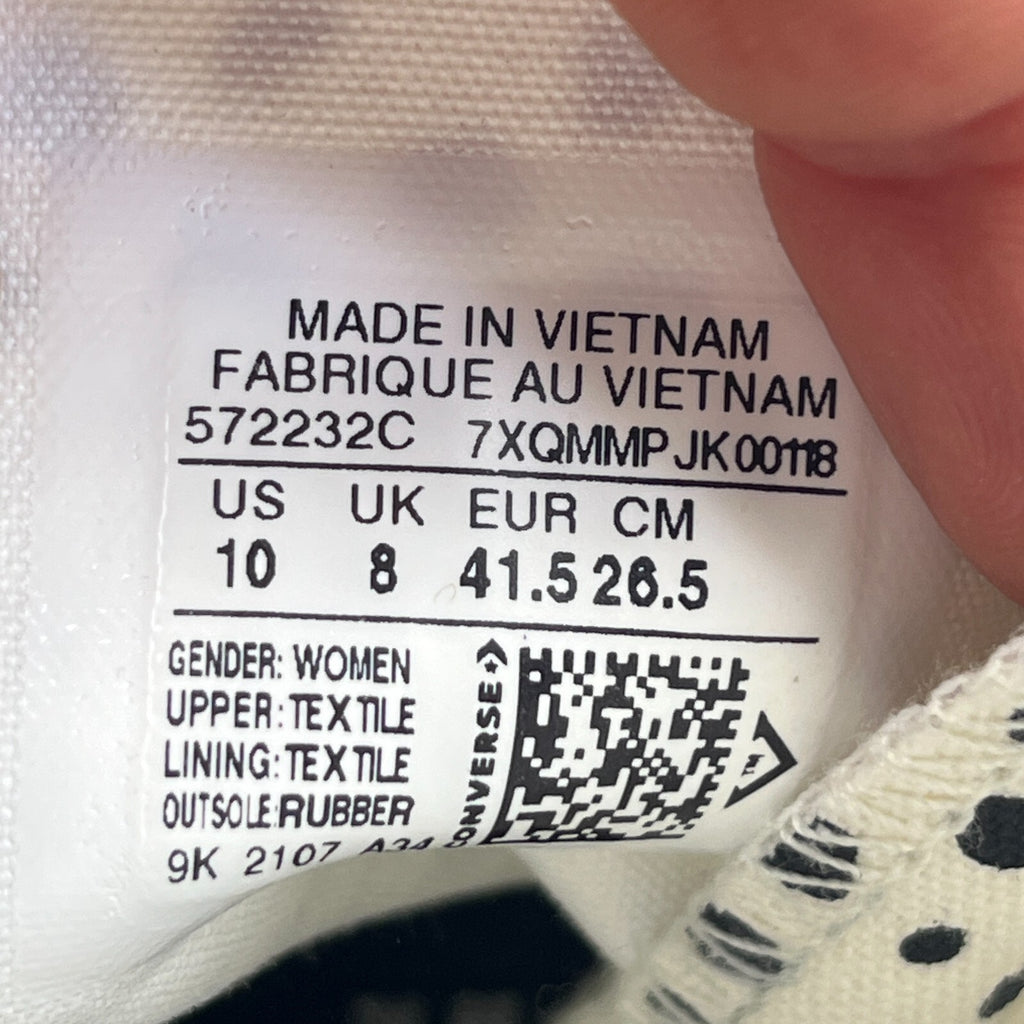 Converse Chuck Taylor All Star Platform Trainers Cheetah Print & White UK size 8