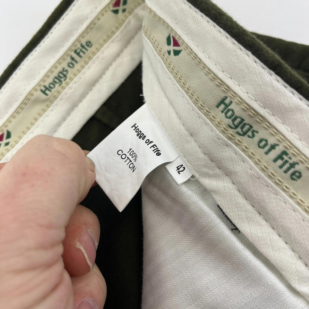 Hoggs Of Fife Breeks Mens W42" Green Olive Hunting Shooting Plus Fours Moleskin