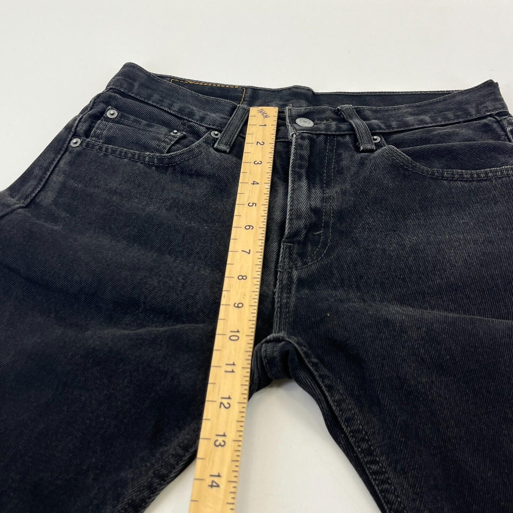 Women's Levi's 505 Regular Fit Jeans W29" L30" Black Denim Straight Leg