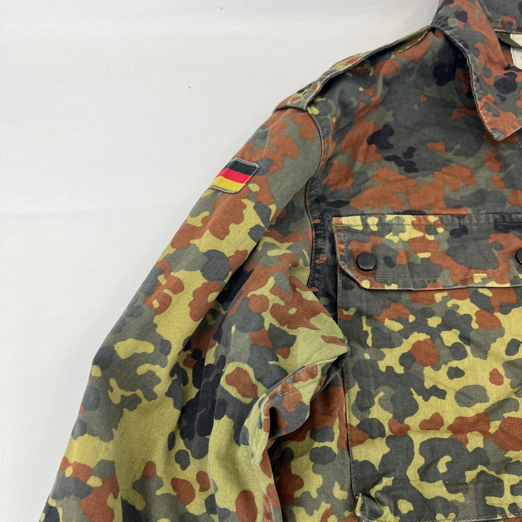Vtg German Army Flecktarn Camouflage Summer Jacket Combat Green Gr.2 (Medium)