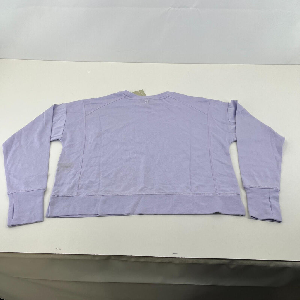 Sweaty Betty After Class Crop Sweatshirt Lilac Heather Purple size Small