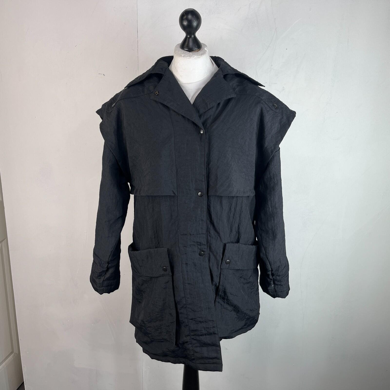 Genuine Macintosh Women's Insulated Mac Rain Trench Coat in Black UK size 12