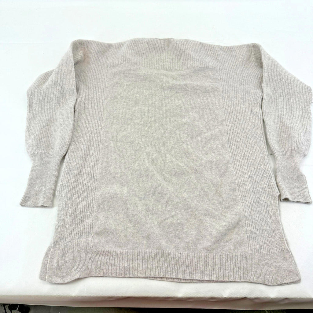 Wrap 100% Cashmere V Neck Jumper Long Sleeve Grey UK size 10 Relaxed Fit