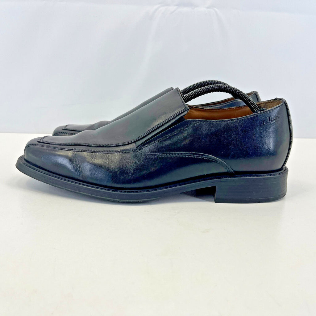 Clarks Ultimate Comfort Collection Men's Leather Slip On Shoes in Black size 9 G