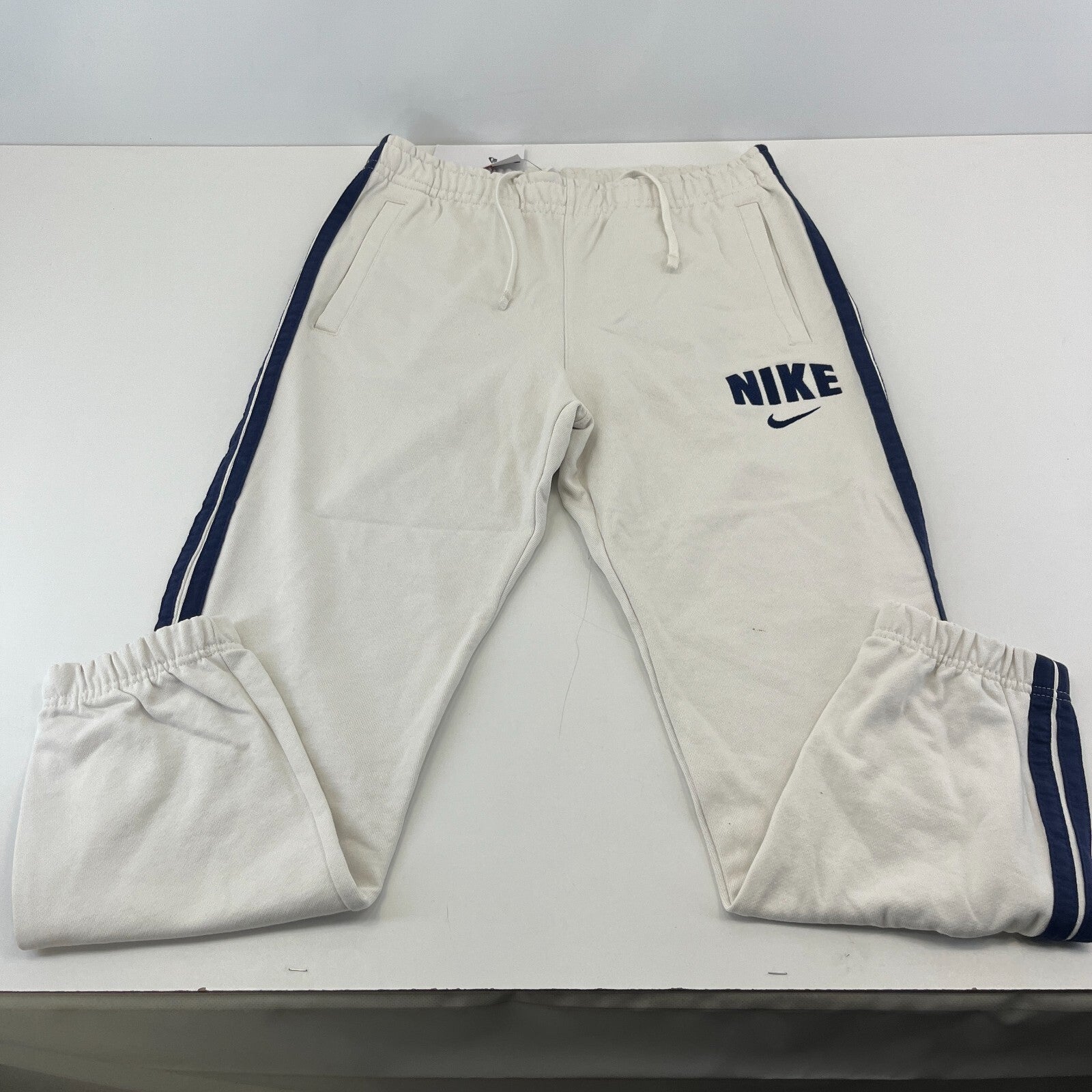 Nike Men's 100% Cotton Joggers Track Pants size Large in White