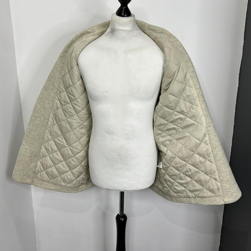 Nasty Gal Oversized Coat Jacket in Cream UK size 10 - Quilt Lined & Super Soft