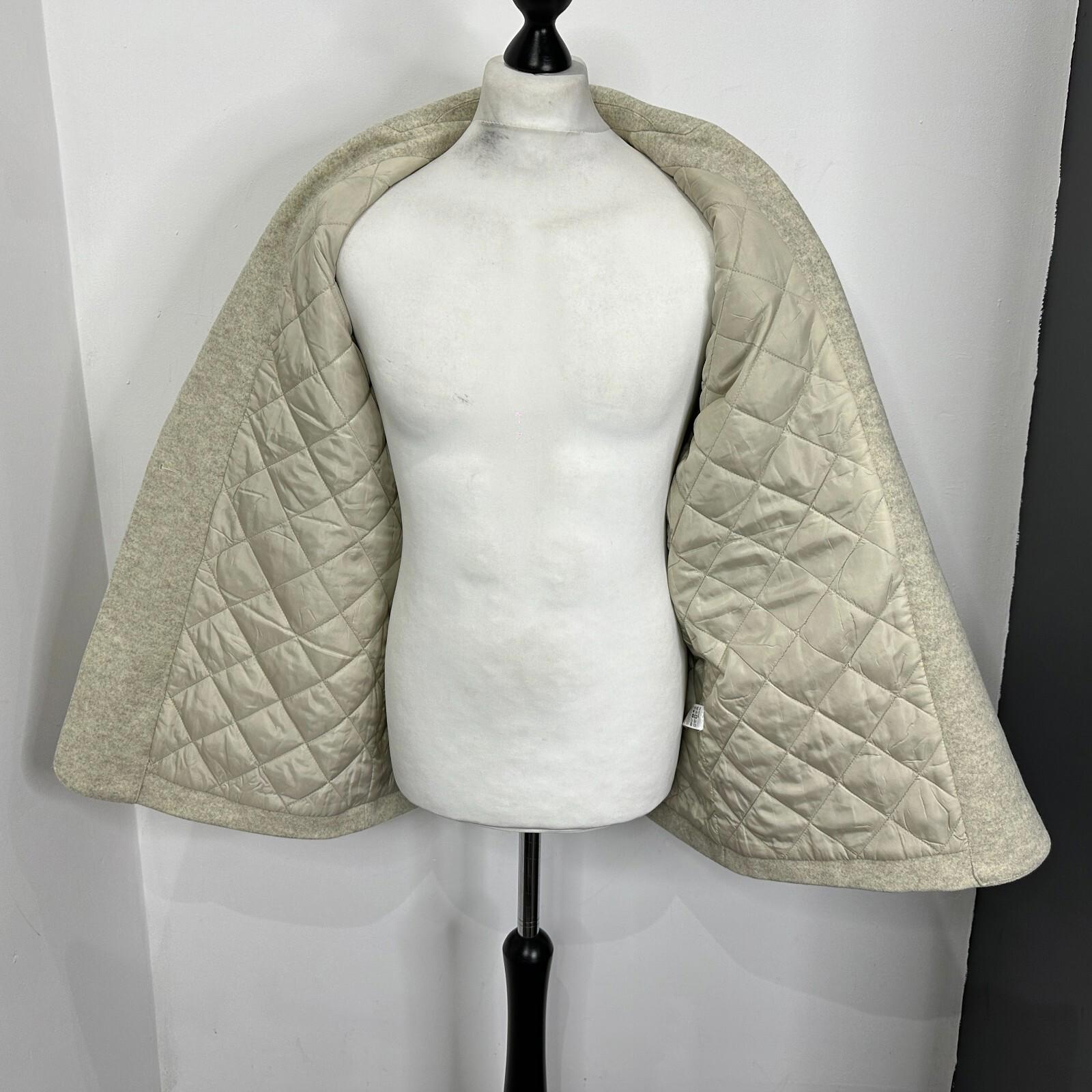 Nasty Gal Oversized Coat Jacket in Cream UK size 10 - Quilt Lined & Super Soft