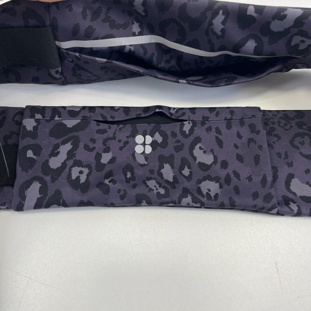 Sweaty Betty The Dash Zero Run Belt Black Luxe Leopard Print size L/XXL