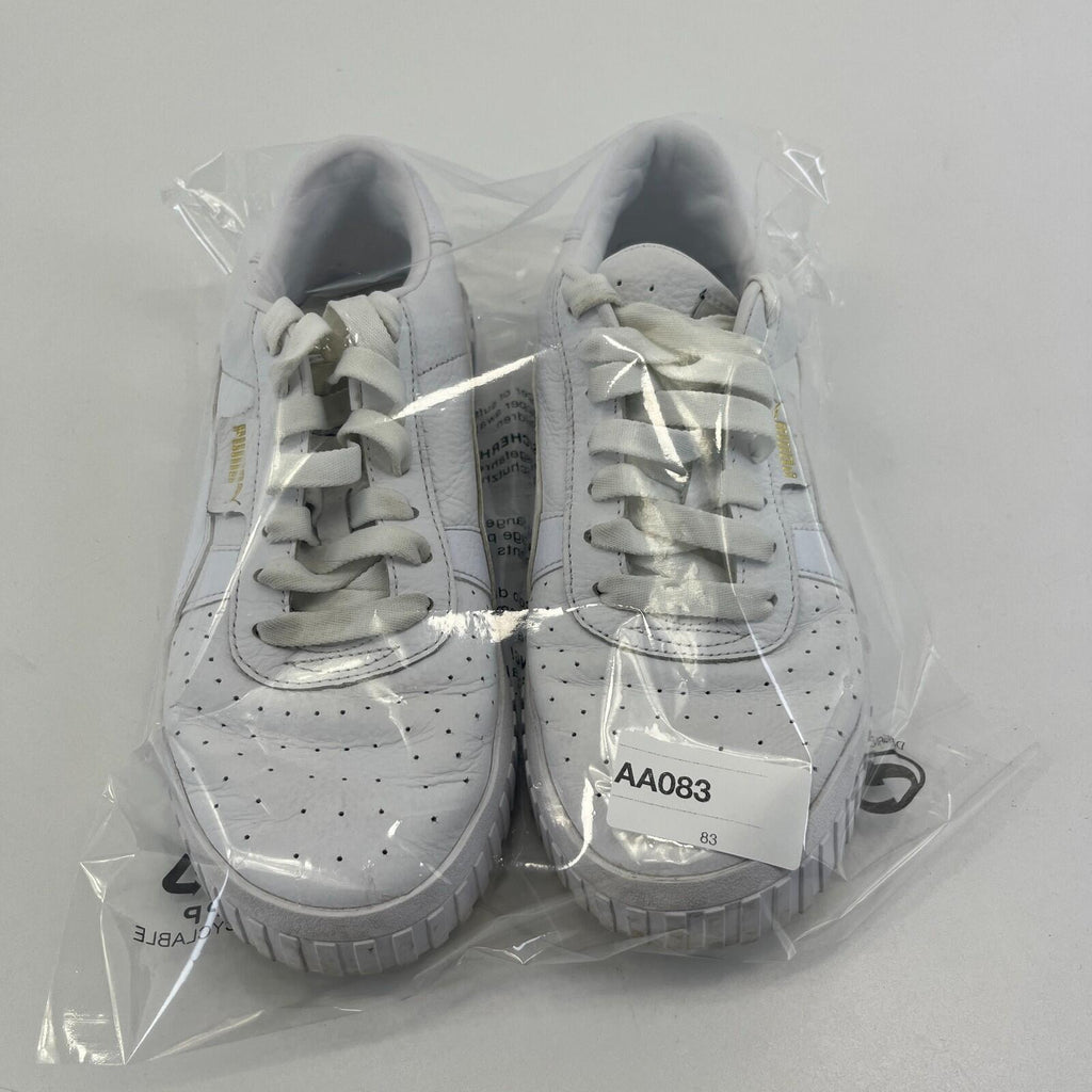 Puma Cali Chunky White Leather Trainers size UK 6  EU 39