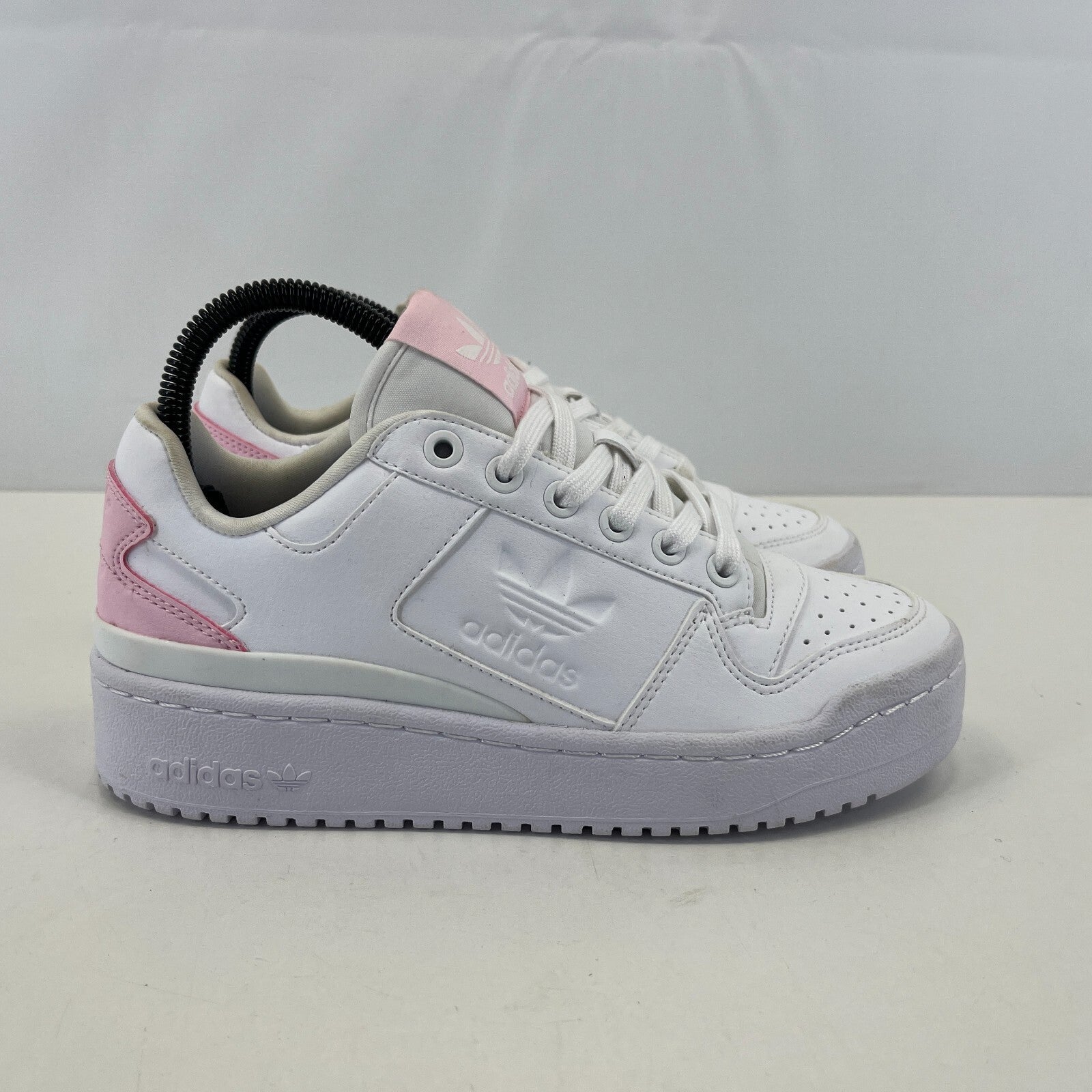 Adidas Forum Bold White & Baby Pink size UK 4 EU 36 2/3