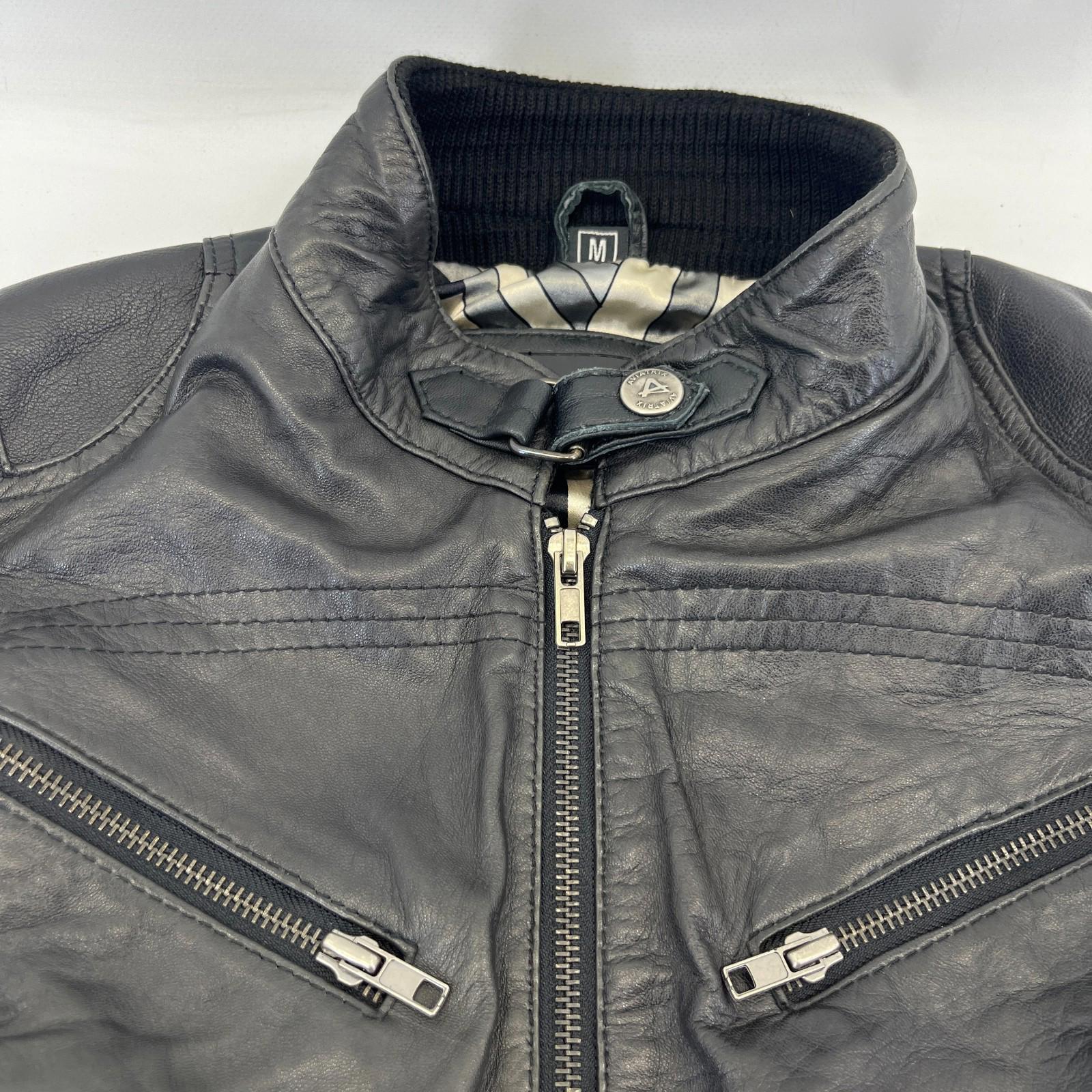 Aviatrix Women's Real Leather Biker Jacket in Black size M