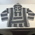 Genuine Mexican Baja Hoodie Pullover Hippie Festival Grey UK size Small