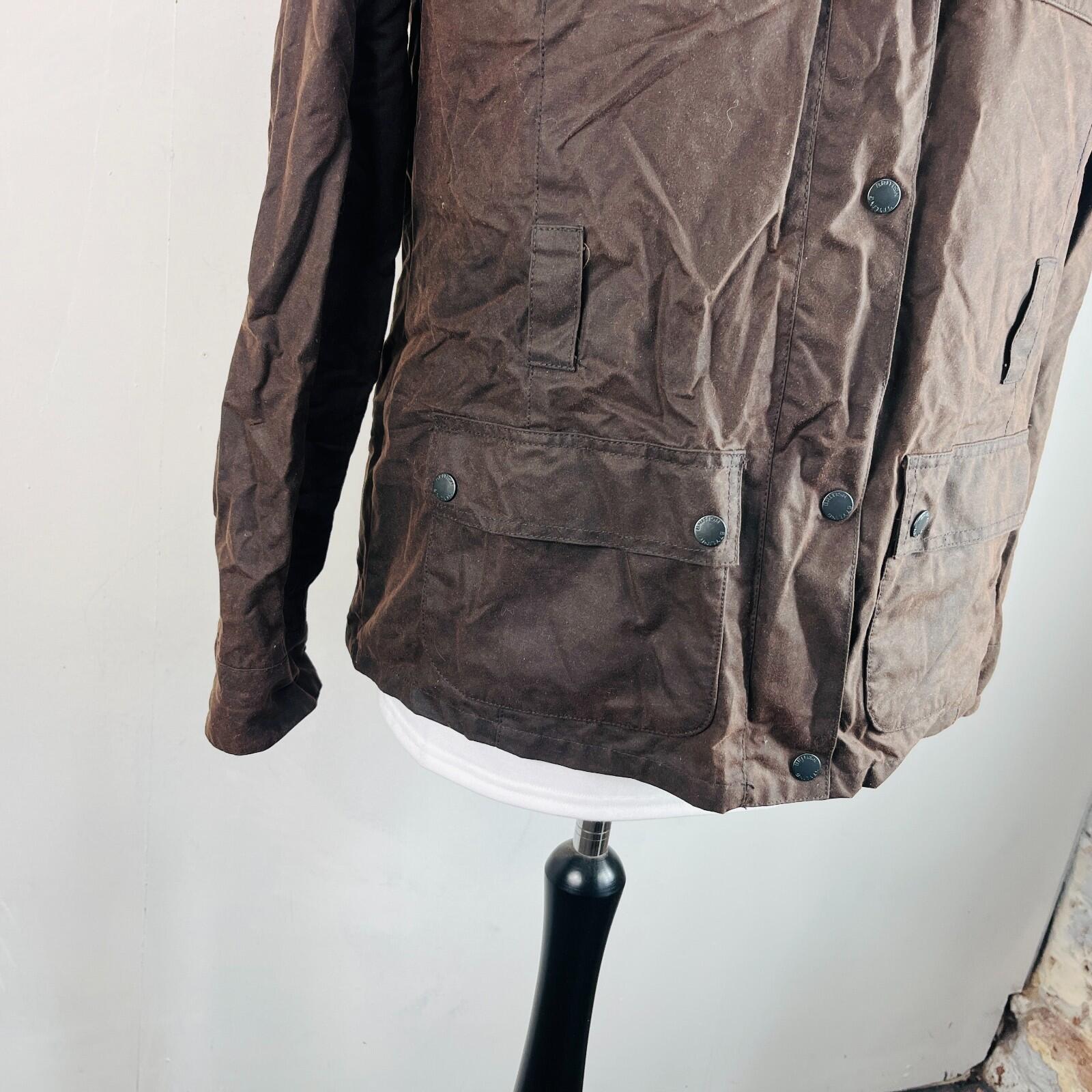 Crane Womens Waxed Cotton Jacket in Brown size Medium
