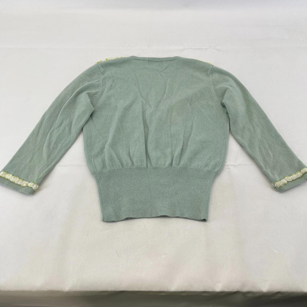 Vintage Lyle & Scott 100% Cashmere Sweater Jumper in Green UK Women's size Small