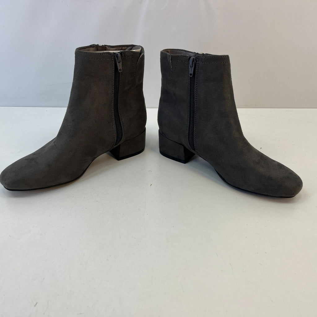 M&S Women’s Vegan Faux Suede Almond Toe Ankle Chelsea Boots Grey UK 5 EU 38