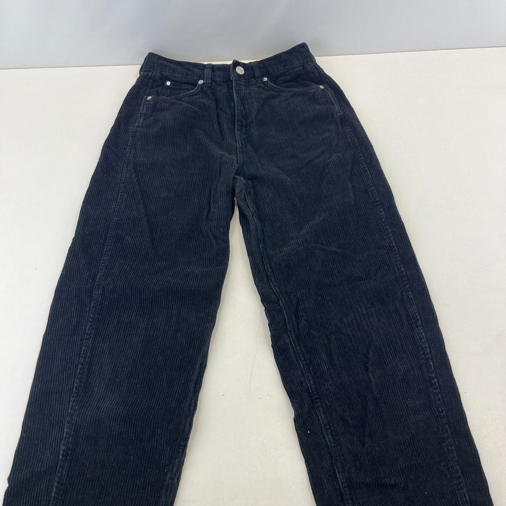 Whistles Autumn Winter Black Paperbag Corduroy Jeans Trousers size 27 Leg 26"