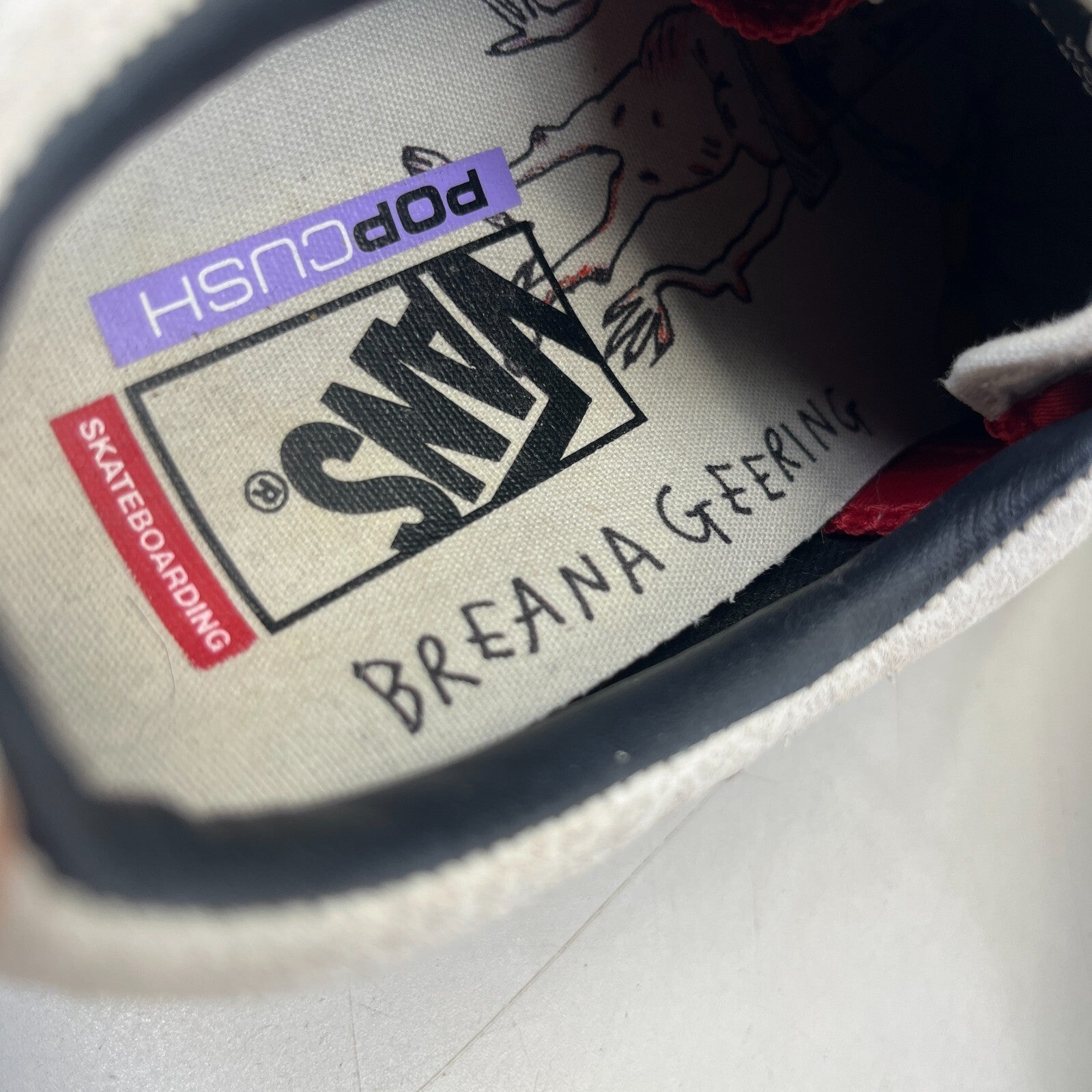 Rare Vans Breanna Geering Pop Cush Skate Era Skate Trainers Shoes UK 3.5  EU 36