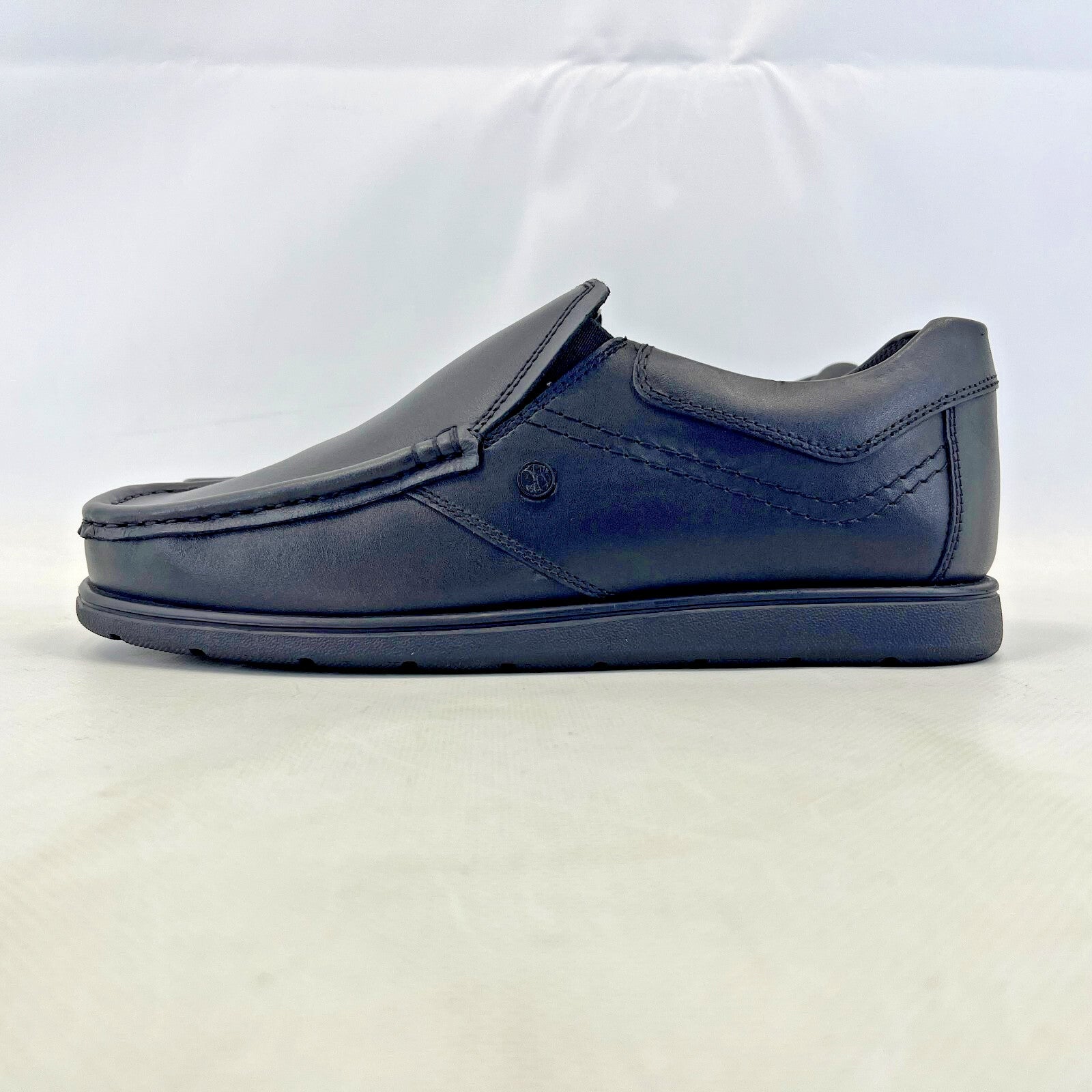 Pretty Green Waltham Slip On Shoes Moccasin Loafers Men's Black Leather size 7.5
