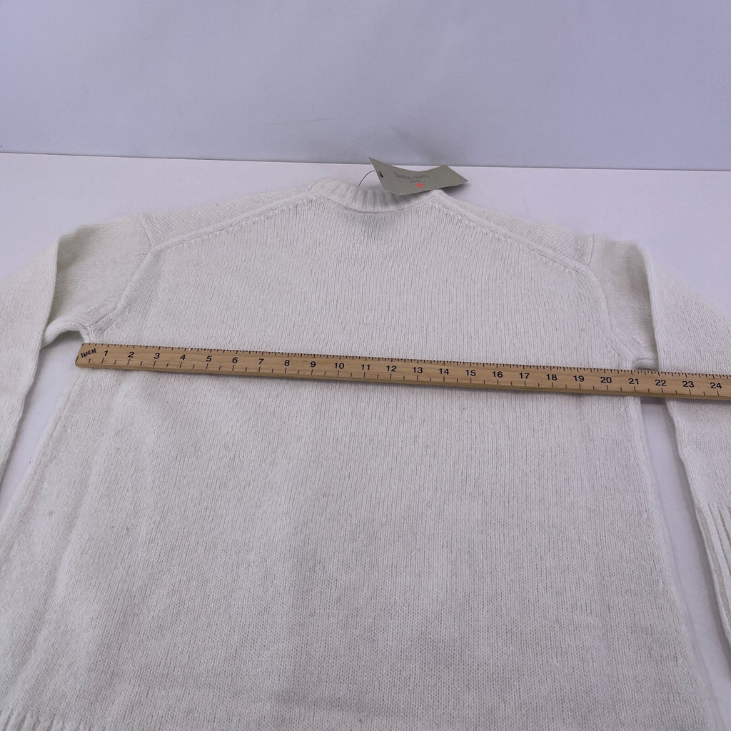Sweaty Betty Alpine Wool Crew Neck Jumper Sweater in Lily White size S Alpaca