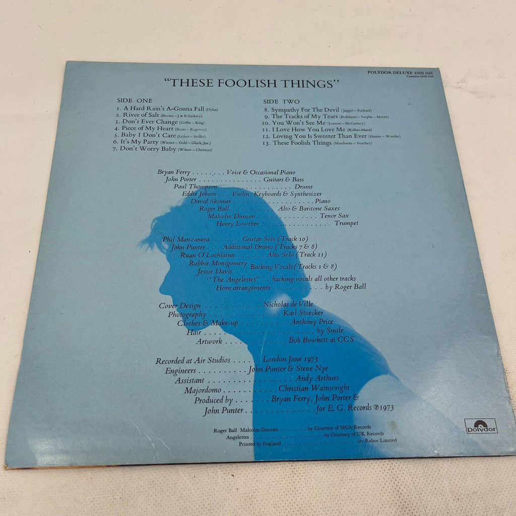 Bryan Ferry These Foolish Things Vinyl Record VG+/G Polydor 1973