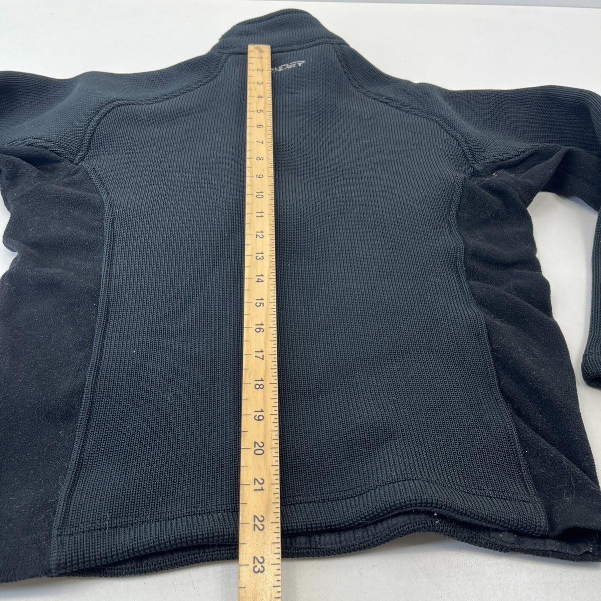 Spyder Quarter Zip Fleece Lined Pullover Top in Black size Small