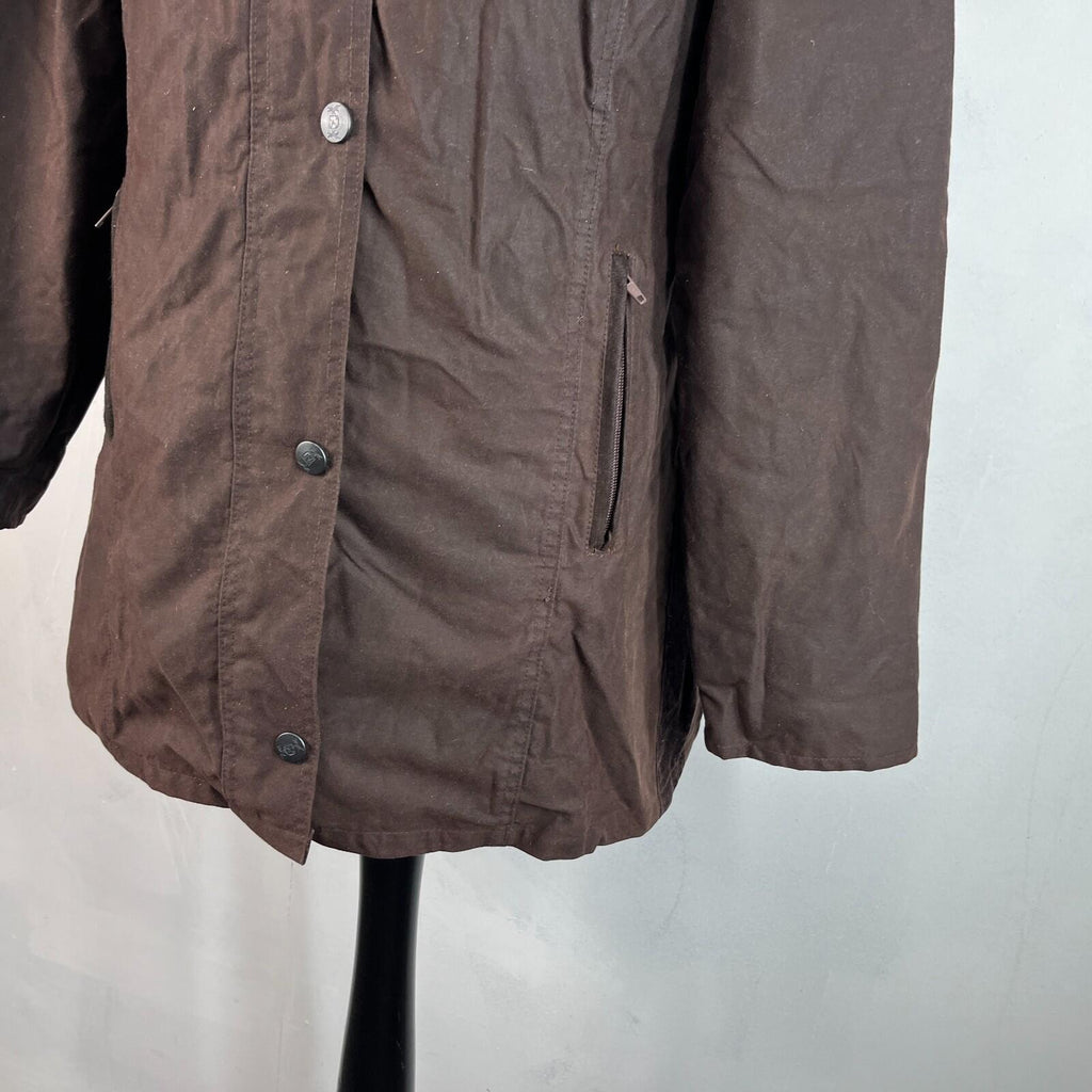 Vintage Hunter Outdoor Wax Jacket Womens 14 Brown Country Coat Made in England